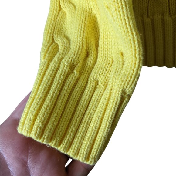 Polo Ralph Lauren Yellow Cable Knit Long Sleeve Sweater - Yellow - Large - Picture 8 of 15